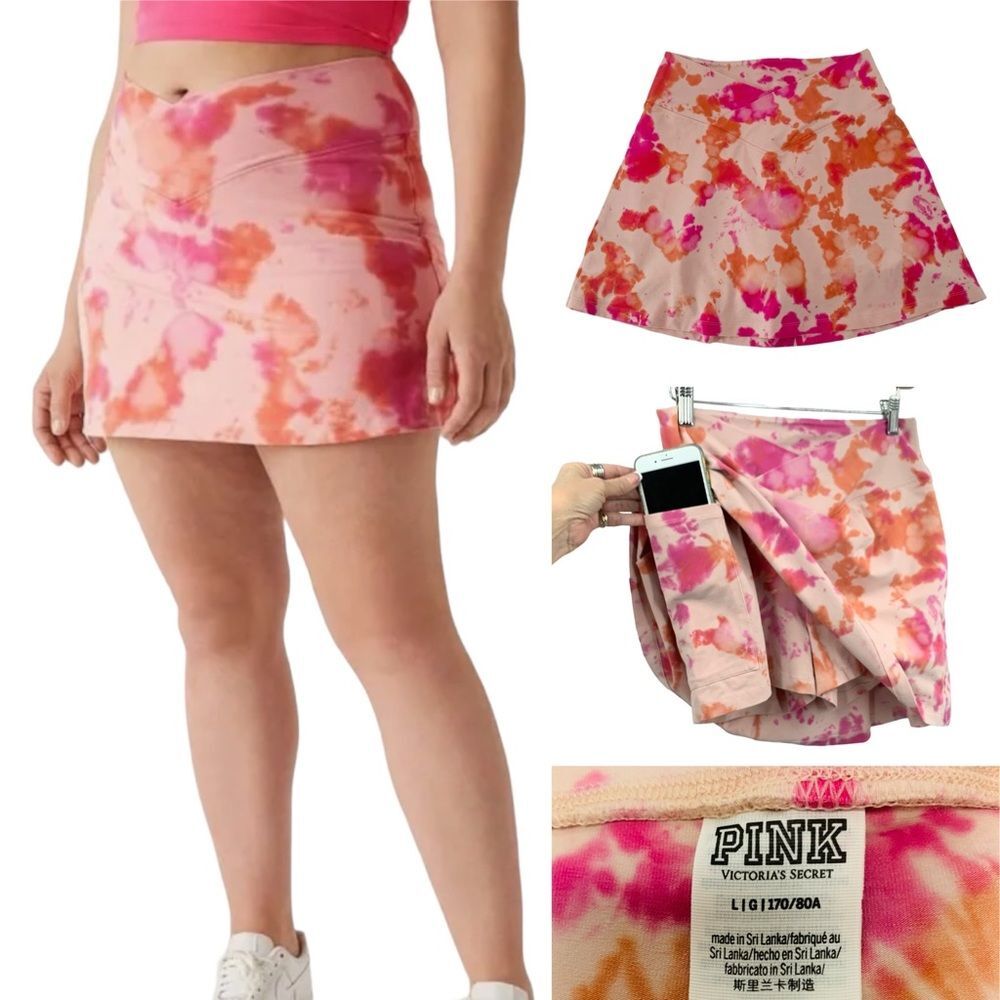 Victoria's Secret Pink Cotton High Waist V Crossover Skort Sz. L